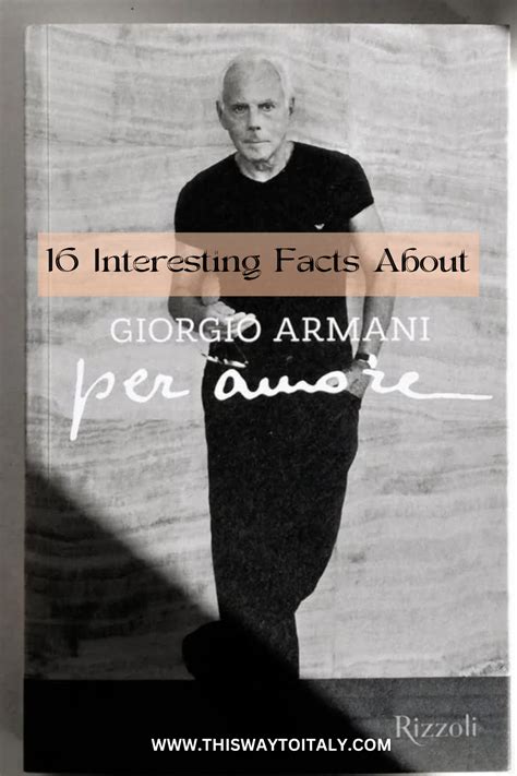 interesting facts about giorgio armani